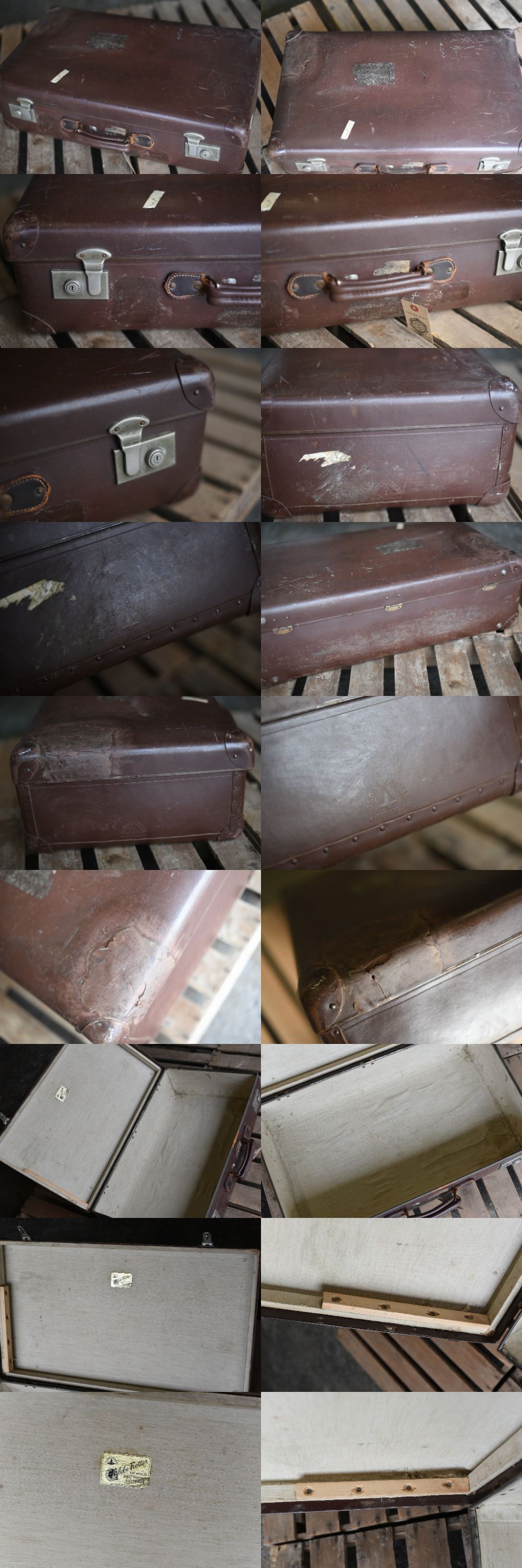 105688 ヴィンテージ　英国 グローブ トロッター 「GLOBE TROTTER」 トランクケース　ビンテージ　アンティーク　スーツケース　革鞄